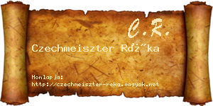 Czechmeiszter Réka névjegykártya
